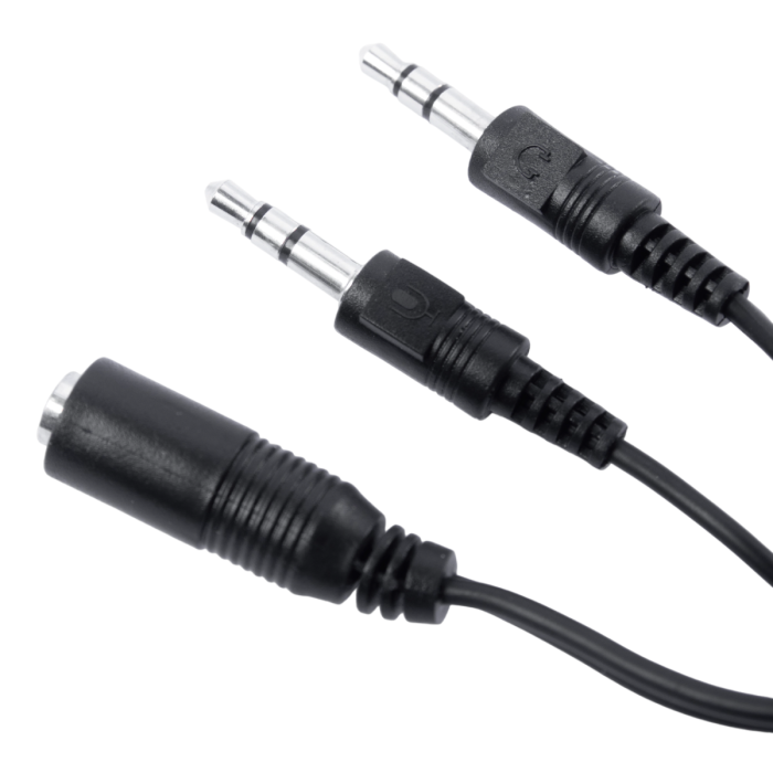 RadioShack 3.5mm Male to 2 Female Connectors Cable 1503293