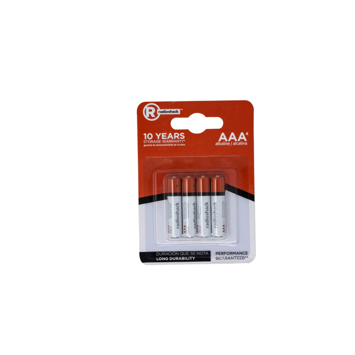 RadioShack Alkaline Batteries AAA / 2302215 / 4 Pack