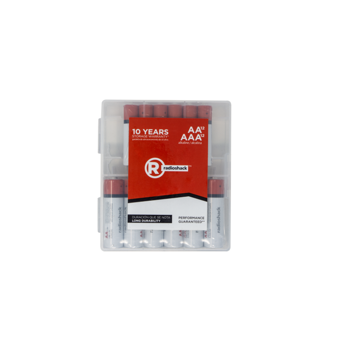 RadioShack Alkaline Batteries (12AA + 12AAA) / 2309311 / 24 Pack