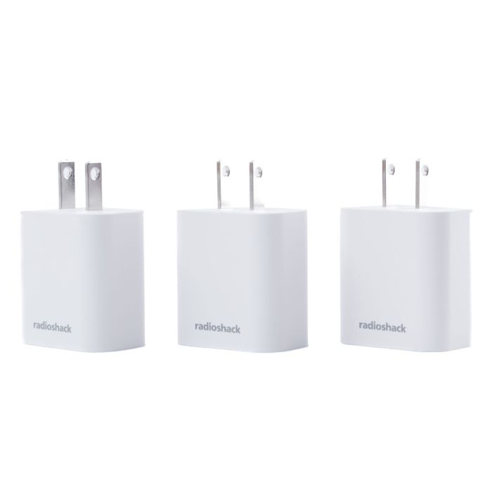 RadioShack Three Pack Type C Wall Charger 20W White 2733358