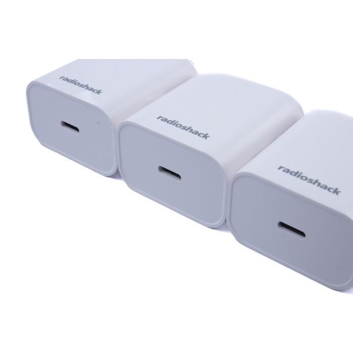 RadioShack Three Pack Type C Wall Charger 20W White 2733358