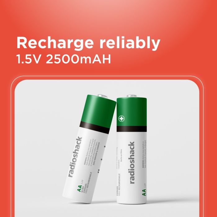RadioShack AA Rechargeable Batteries 2 Pack 2300746