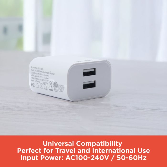 RadioShack Dual USB Port Wall Charger 2605163