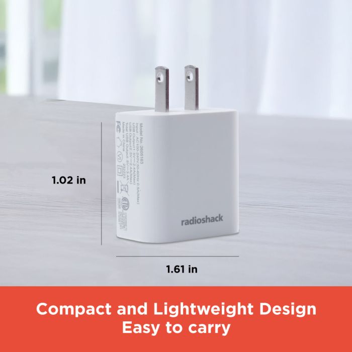 RadioShack Dual USB Port Wall Charger 2605163