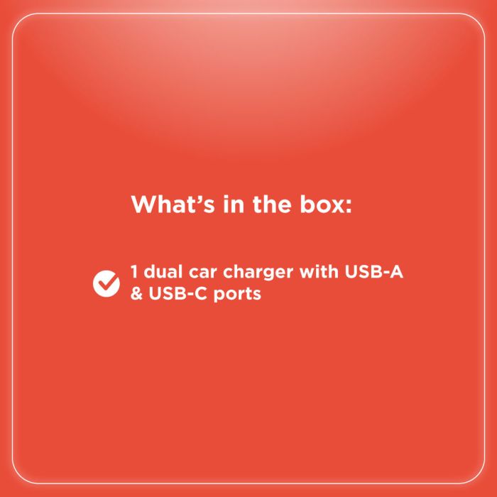 RadioShack Dual Car Charger with 1 USB (QC3.0) & Type-C Port 2733328