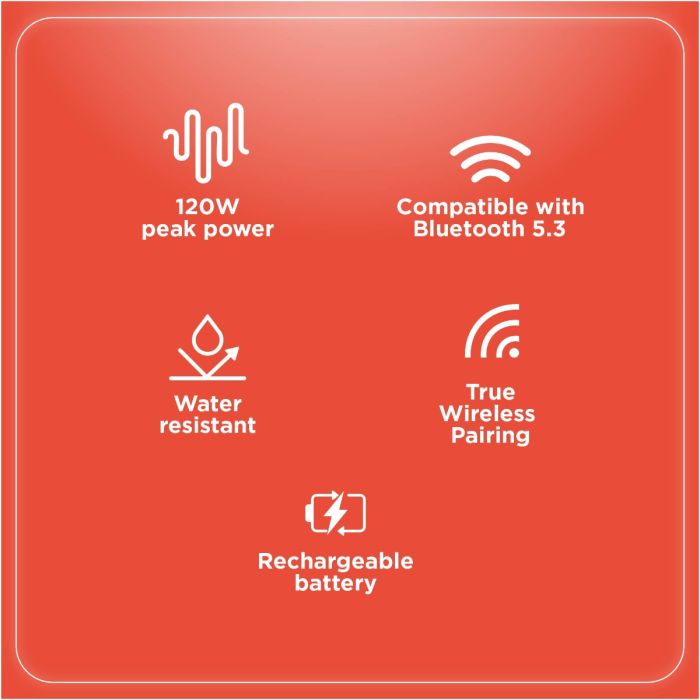 Portable Wireless Speaker IPX5 Water Ressistant 60W 4001789