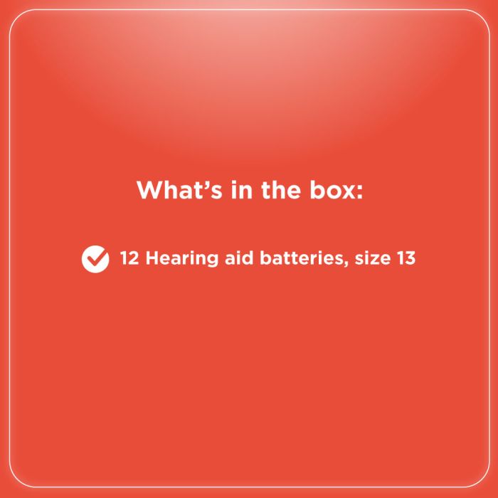 RadioShack Hearing Aid Battery, Size 13, 6 Pack, 2302524