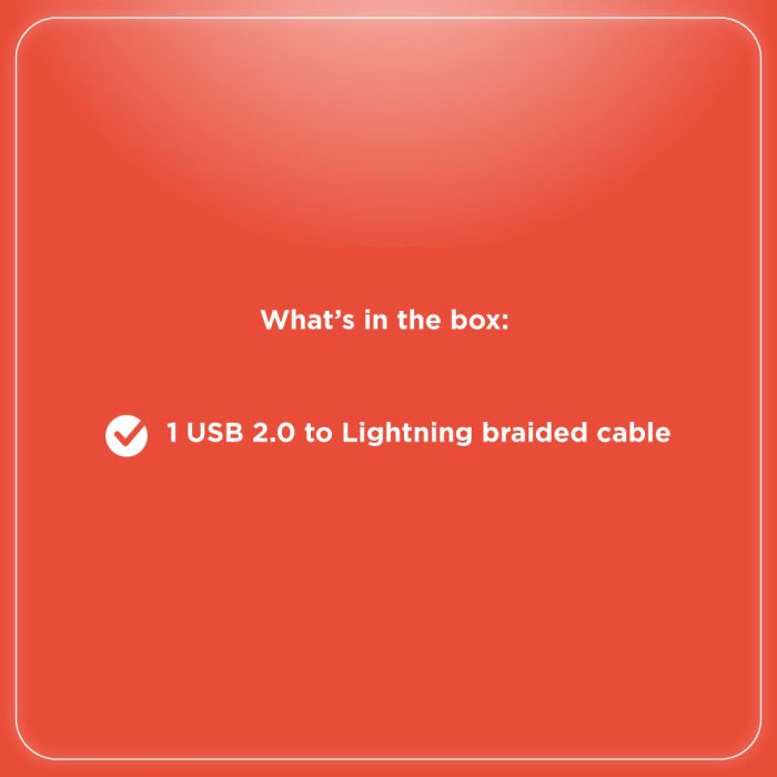 RadioShack Braided cable USB2.0 A Male to Lightning Cable 3 FT 4203244