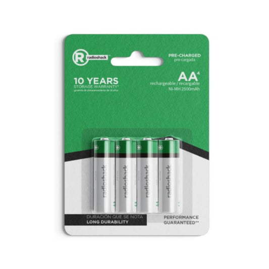 RadioShack AA Rechargeable Batteries 4 Pack 2300760
