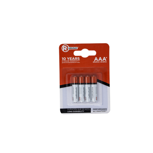 RadioShack Alkaline Batteries AAA / 2302215 / 4 Pack