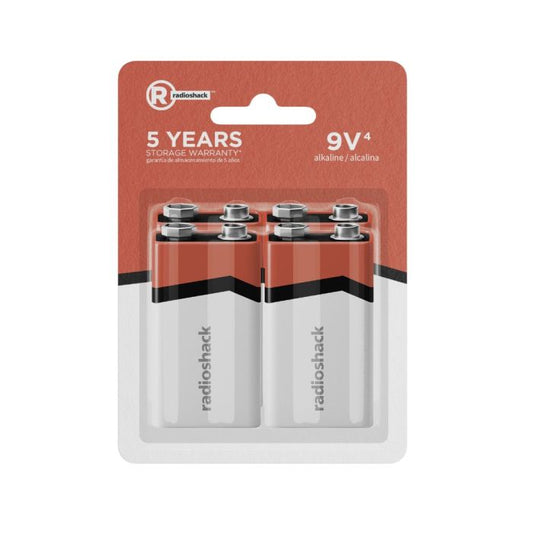 RadioShack 9V Alkaline Batteries 4 Pack 2302290