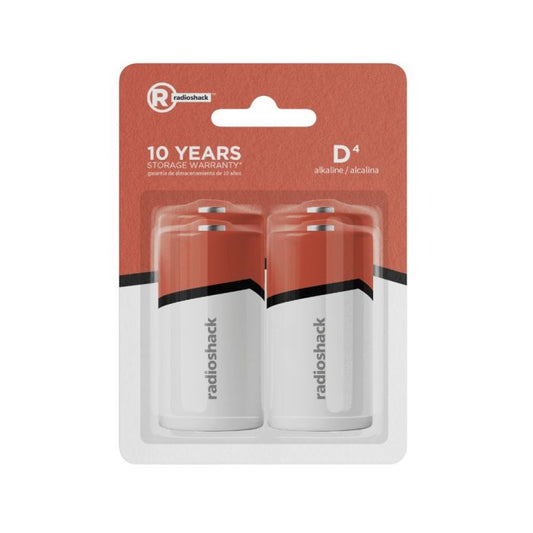 RadioShack D Alkaline Batteries 4 Pack 2302291