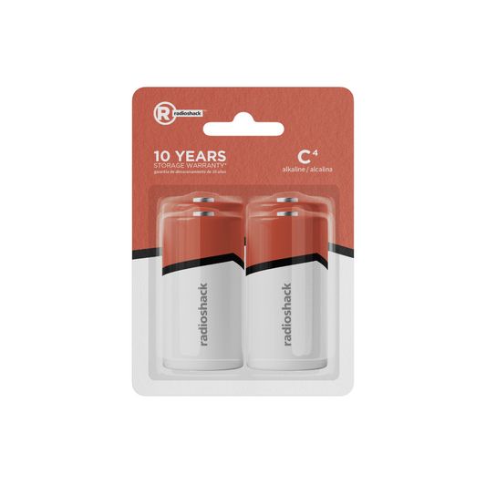 RadioShack C Alkaline Batteries 4 Pack 2302297