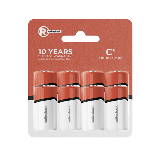 RadioShack C Alkaline Batteries 8 Pack 2302298